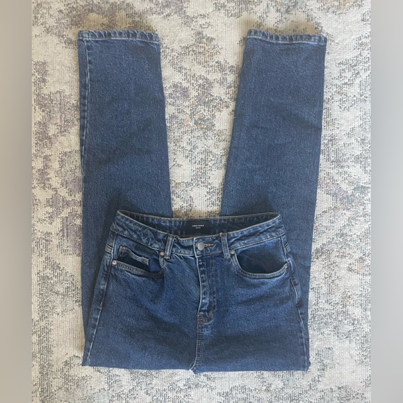 VERO MODA Straight Fit Jeans — High Waist Dark Wash - Picture 3 of 7